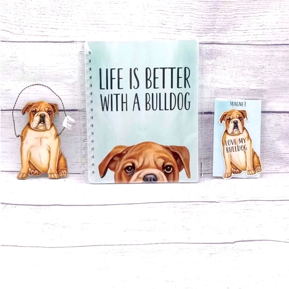 Primatives By Kathy 3pc. Bundle "Life Is Better With A Bulldog" NIP
